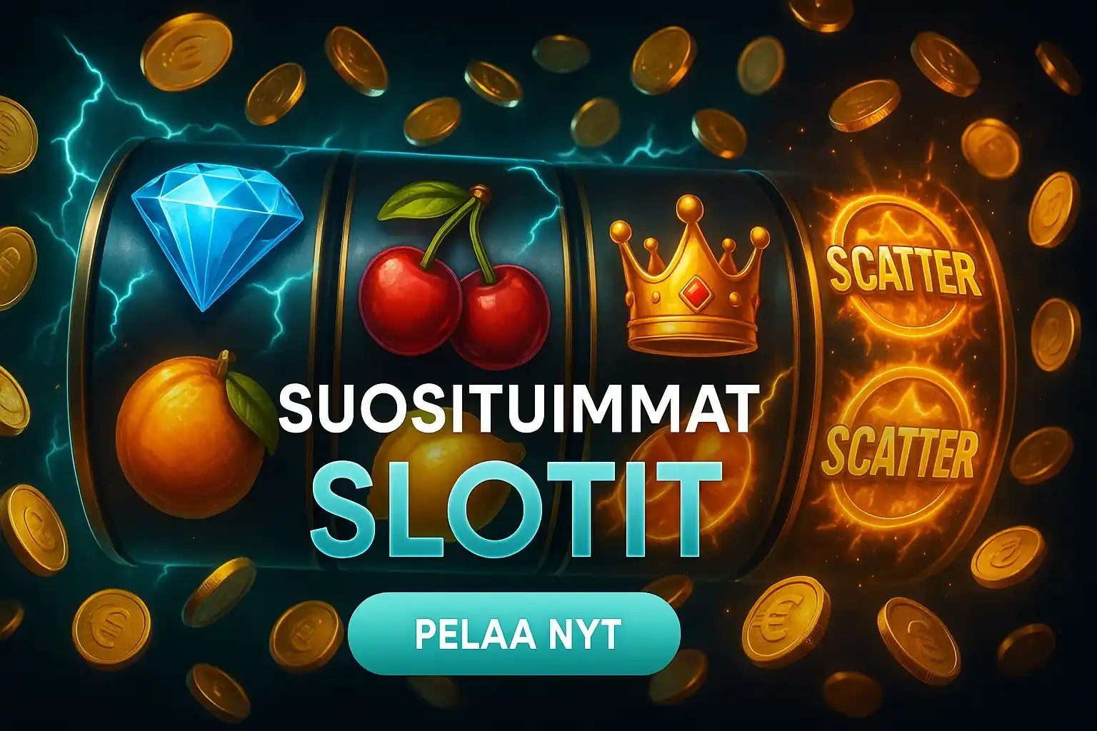 Suosituimmat slotit kasino banneri, teal salamat, kultakolikot ja rullat